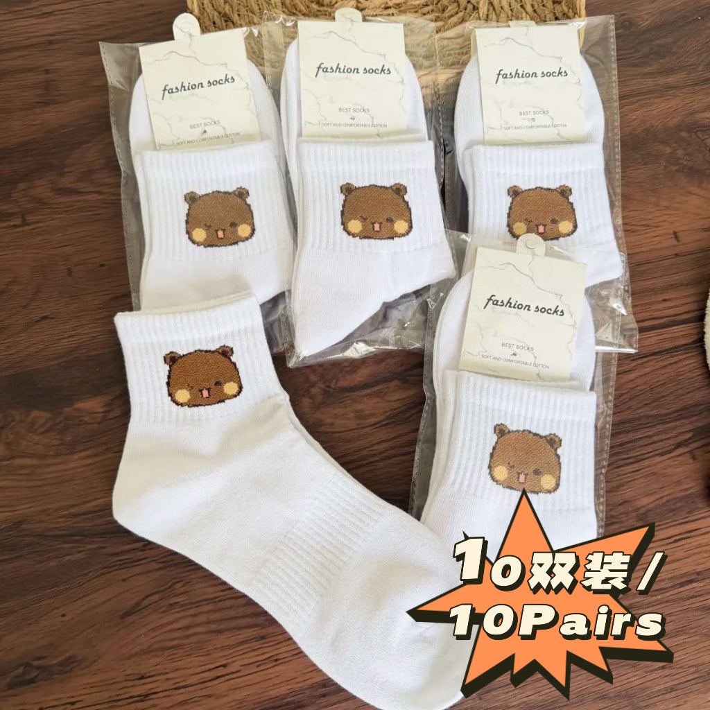 Bubu Dudu Mid-Calf Cotton Unisex Socks| 一二中筒男女袜情侣同款