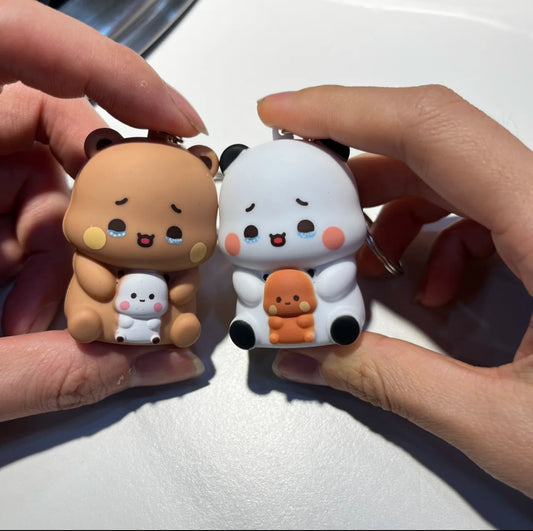 Bubu & Dudu Keychain -Says"I LOVE YOU" Lights Up 布布一二发光钥匙圈声音玩具挂件