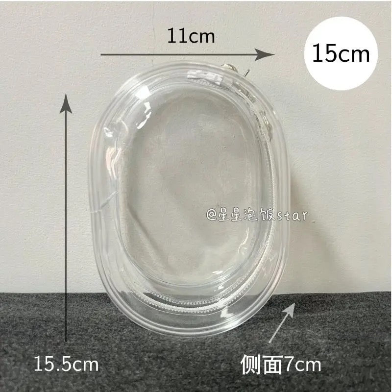 10cm15cm20cm PVC Storage Bag娃外出遛娃包pvc透明收纳防尘挂包