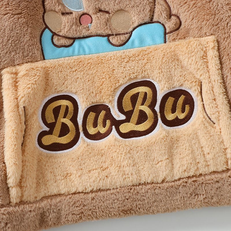 Bubu & Dudu Coral Fleece Couple Pajamas
一二布布珊瑚绒情侣睡衣秋冬套装