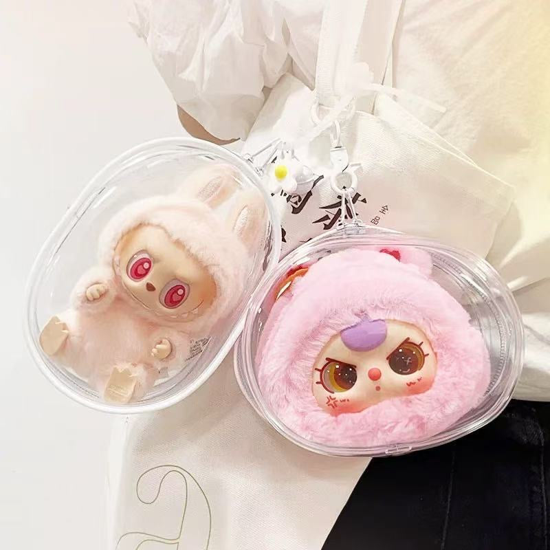 10cm15cm20cm PVC Storage Bag娃外出遛娃包pvc透明收纳防尘挂包