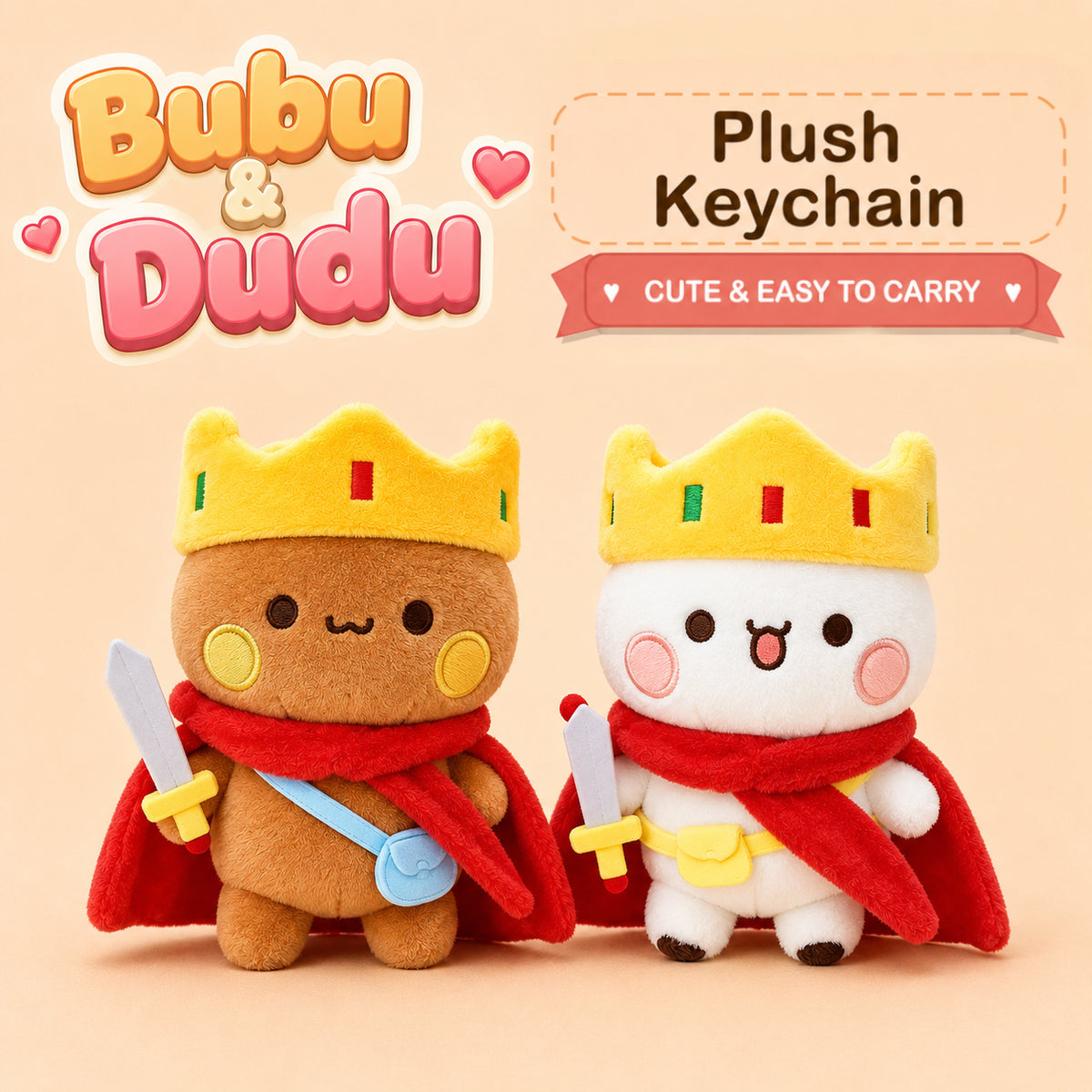 Handmade Bubu Dudu 12cm Plush Keychain
