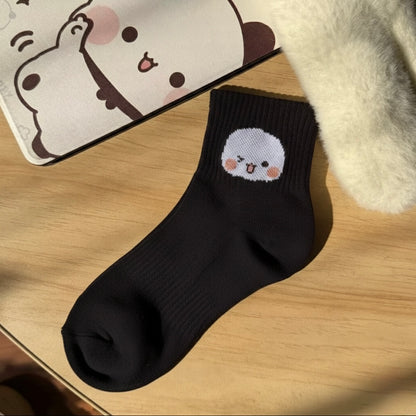 Bubu Dudu Unisex Mid-Calf Cotton Socks