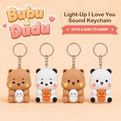Bubu & Dudu Light-Up “I Love You” Sound Keychain product photo