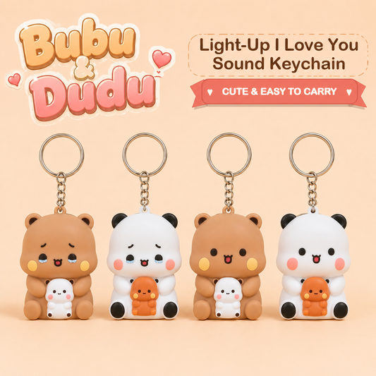 Bubu & Dudu Light-Up “I Love You” Sound Keychain product photo