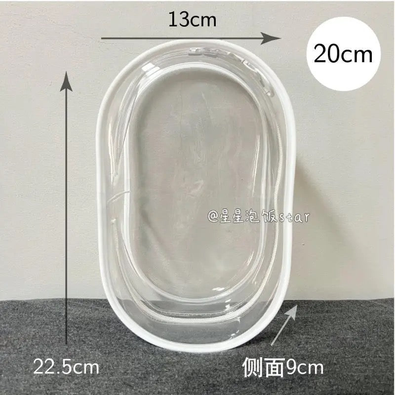 10cm15cm20cm PVC Storage Bag娃外出遛娃包pvc透明收纳防尘挂包