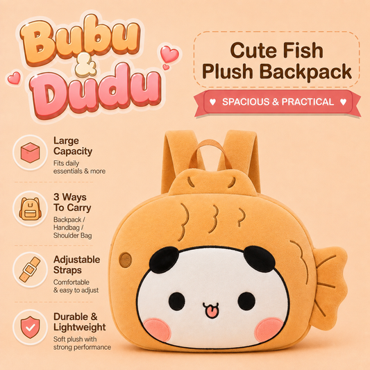 Bubu Cute Fish Plush Backpack