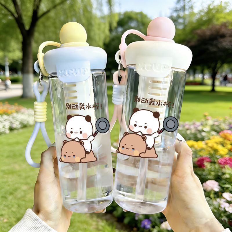 一二布布600毫升吸管隔水水杯Bubu Dudu 600ml Water Cup