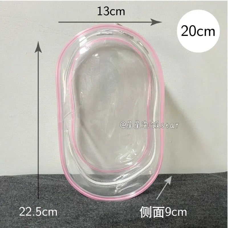 10cm15cm20cm PVC Storage Bag娃外出遛娃包pvc透明收纳防尘挂包