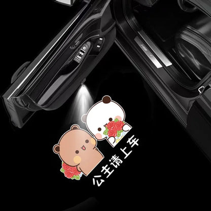 布布一二車門自動感應投影迎賓燈
