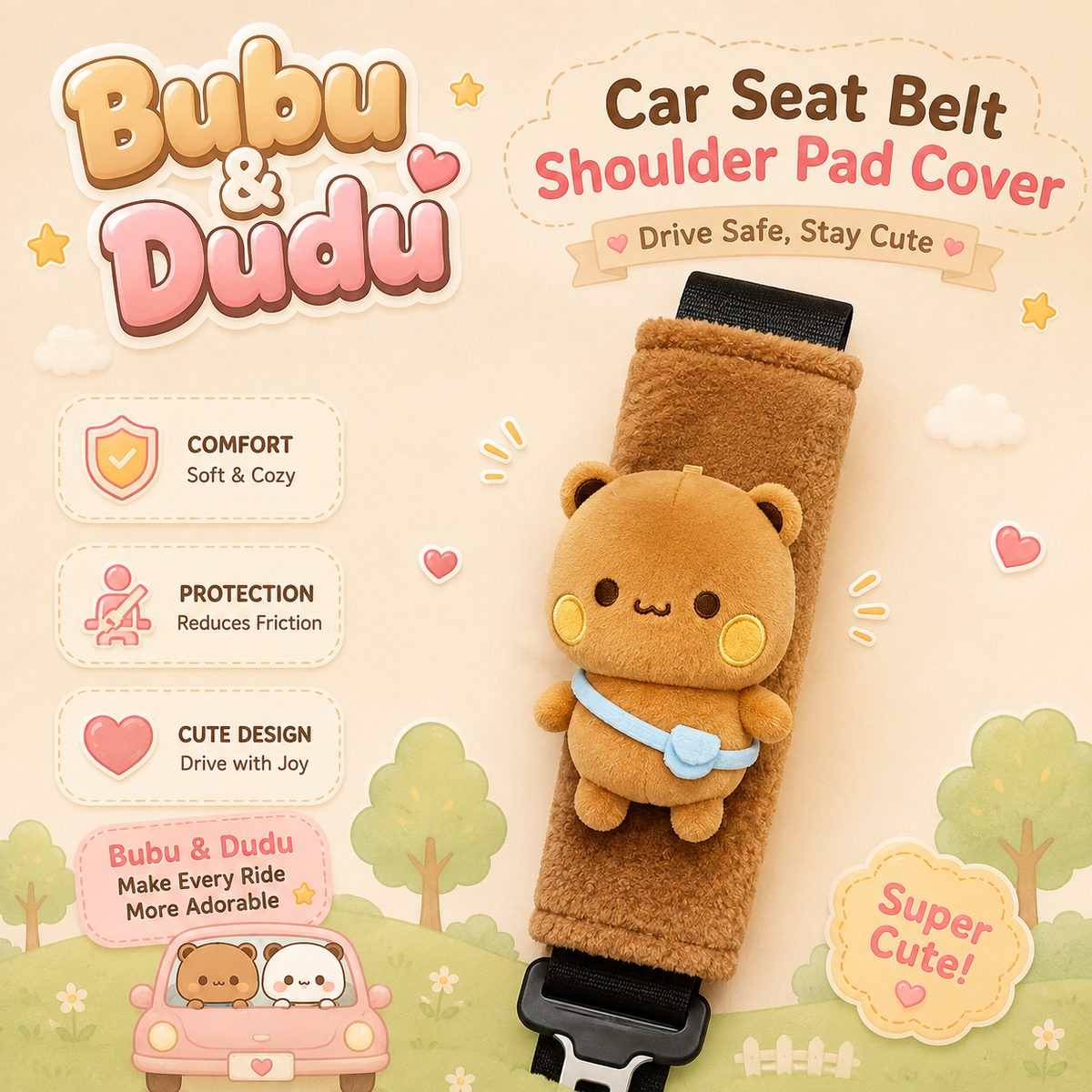 Bubu Dudu Car Seat Belt Shoulder Pad Cover