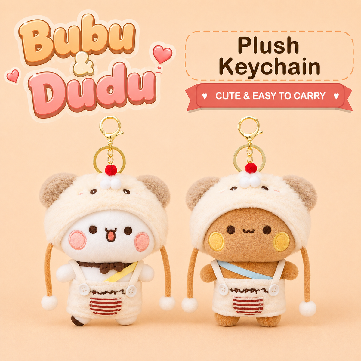 Handmade Bubu Dudu 12cm Plush Keychain
