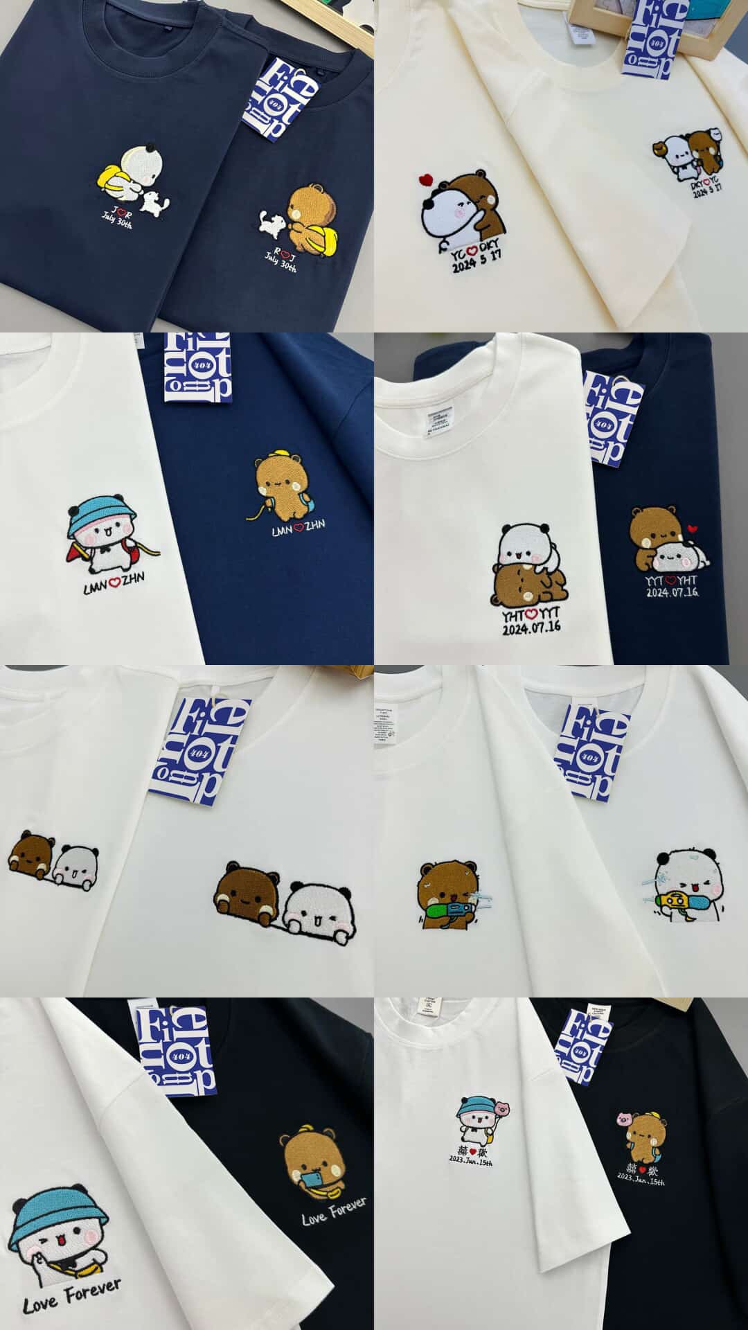 Bubu&Dudu Custom T shirt
定制布布一二刺绣/印花上衣