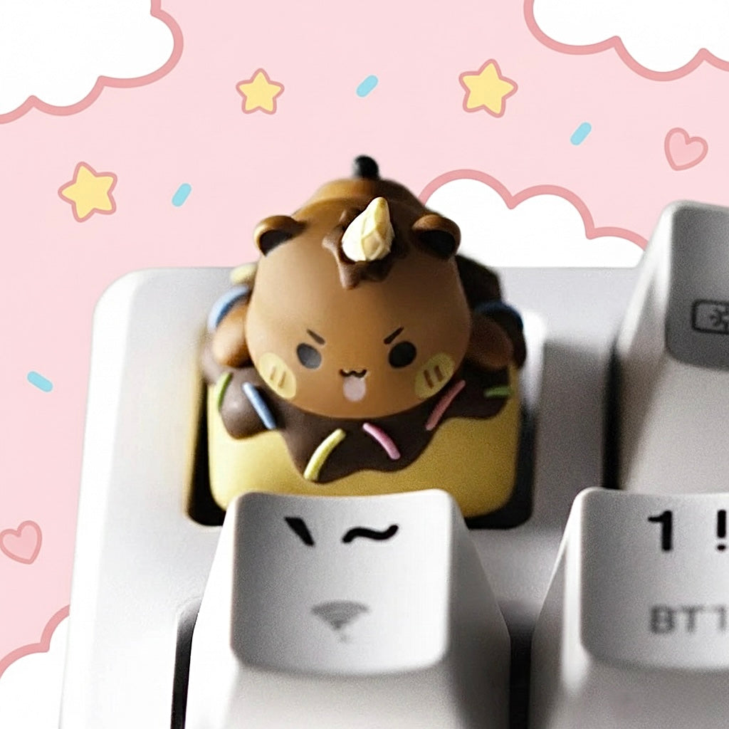 Bubu Dudu Donut Resin Keycap Cute ESC Key｜布布一二树脂甜甜圈甜甜圈键帽 ESC通用
