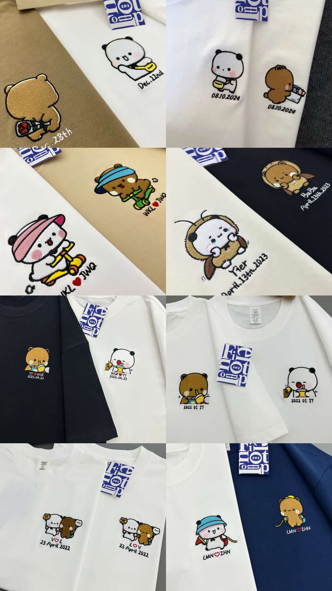 Bubu&Dudu Custom T shirt
定制布布一二刺绣/印花上衣