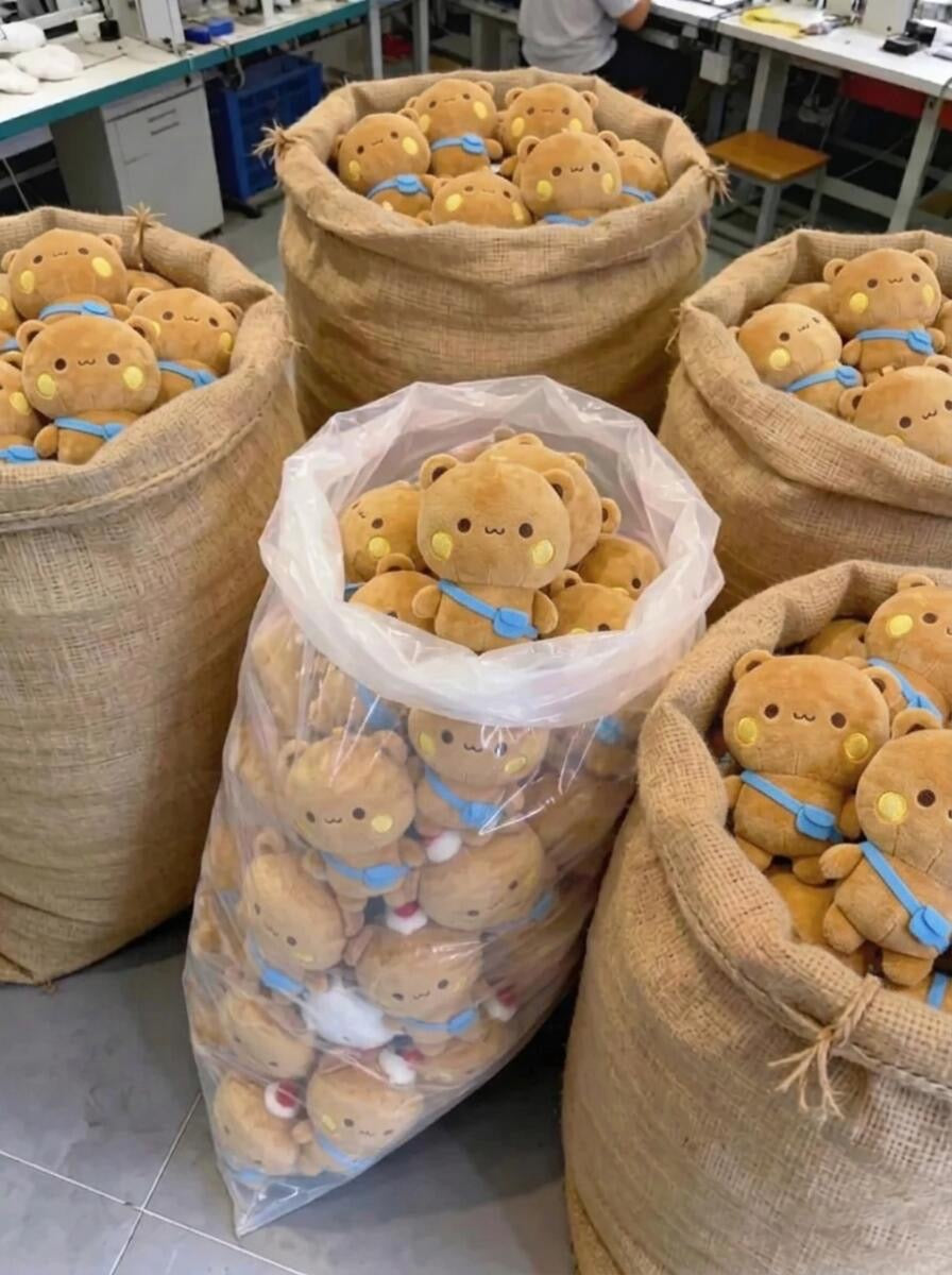 Handmade Bubu Dudu 12cm Plush Keychain | 手工版布布一二12cm公仔挂件