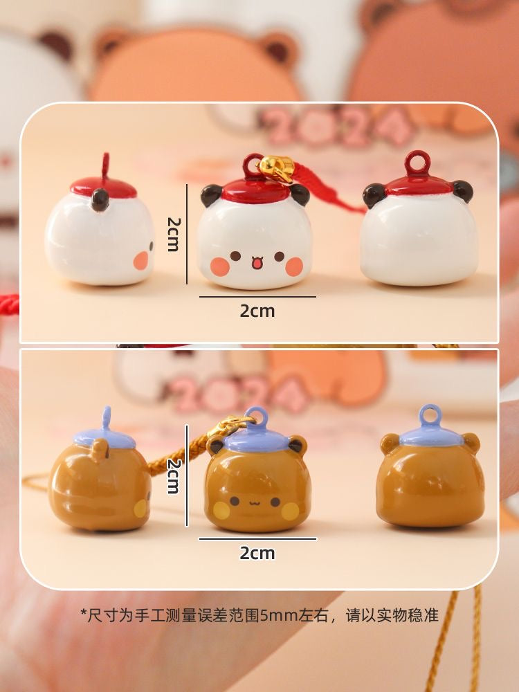 Bubu& Dudu Lucky Bell Keychain Charm
一二布布可爱铃铛挂招财挂链