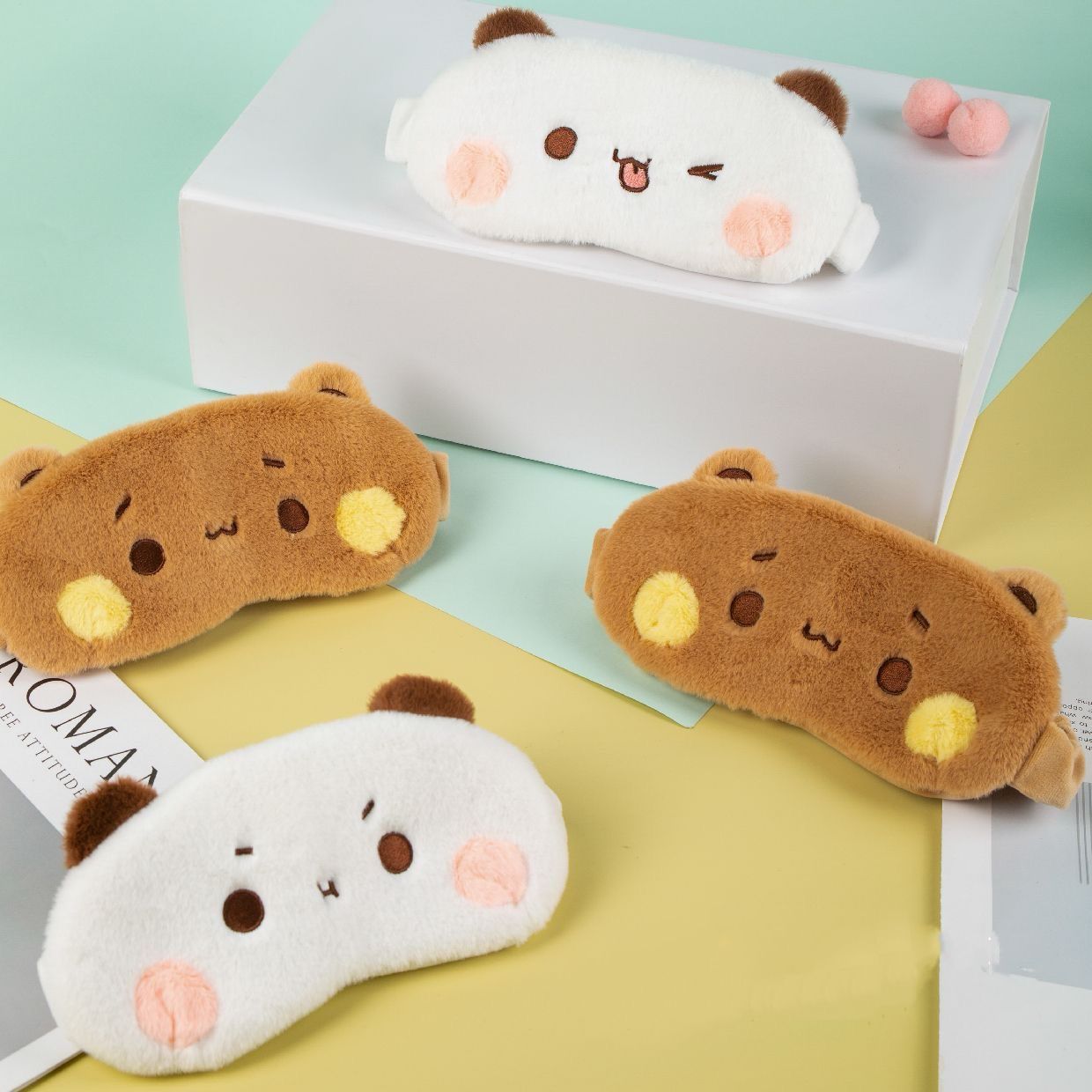 Bubu&Dudu Multi-Purpose Plush Eye Mask Headband
一二布布多功能毛绒眼罩发带