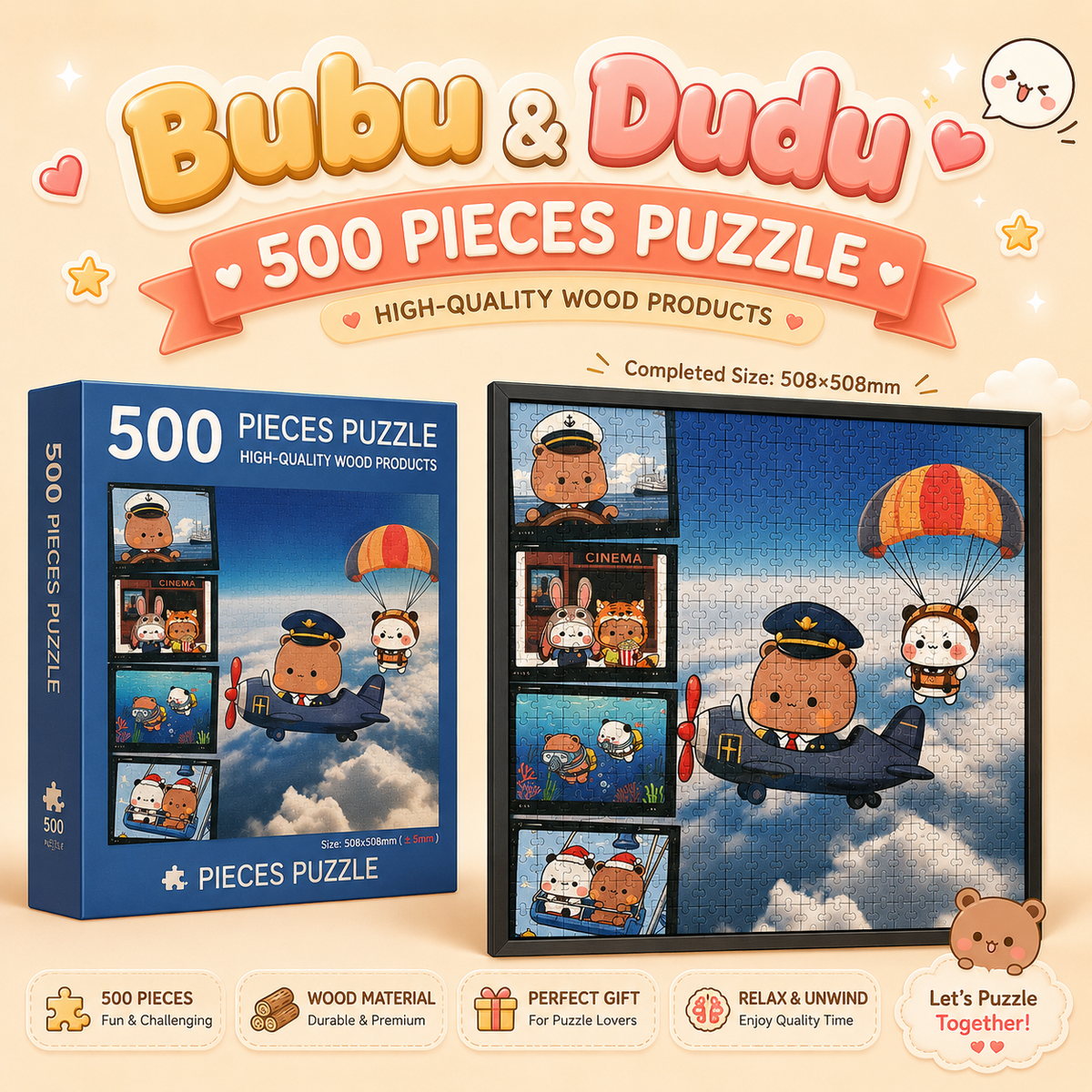 Bubu Dudu 500-Piece Puzzle (No Frame)