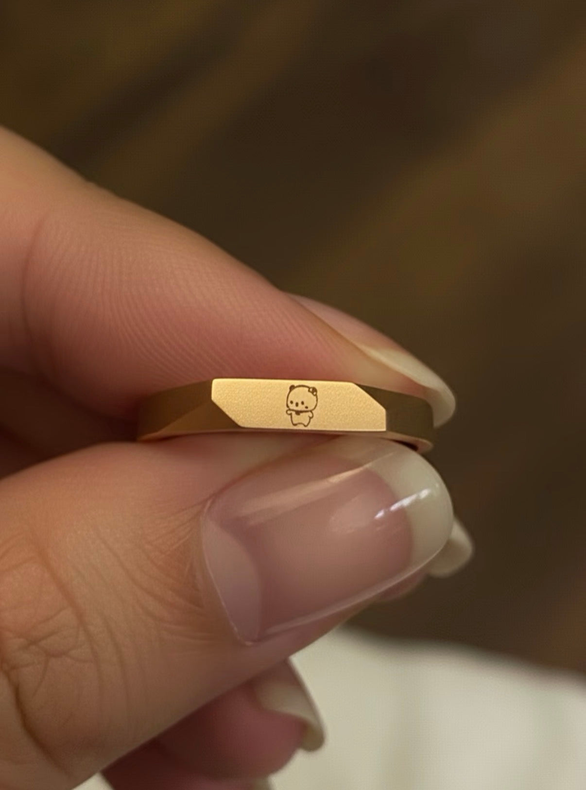 Bubu Dudu Cute Couple Open Ring Adjustable
布布一二可爱活口对戒情侣可调节戒指