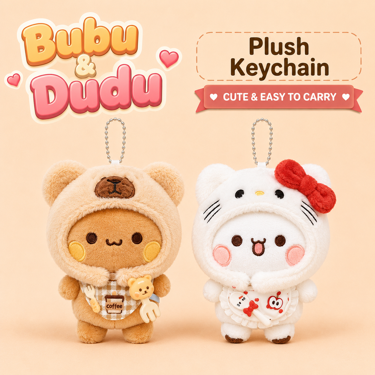 Handmade Bubu Dudu 12cm Plush Keychain
