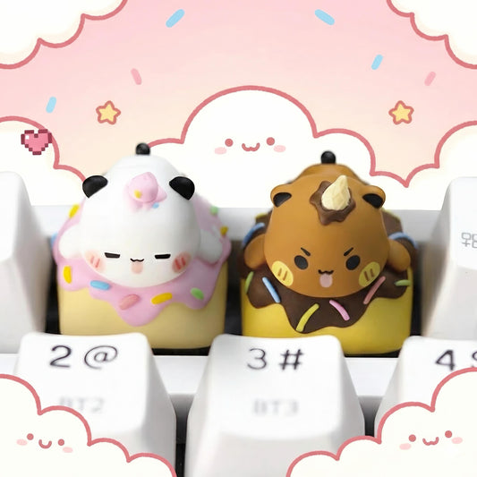 Bubu Dudu Donut Resin Keycap Cute ESC Key｜布布一二树脂甜甜圈甜甜圈键帽 ESC通用