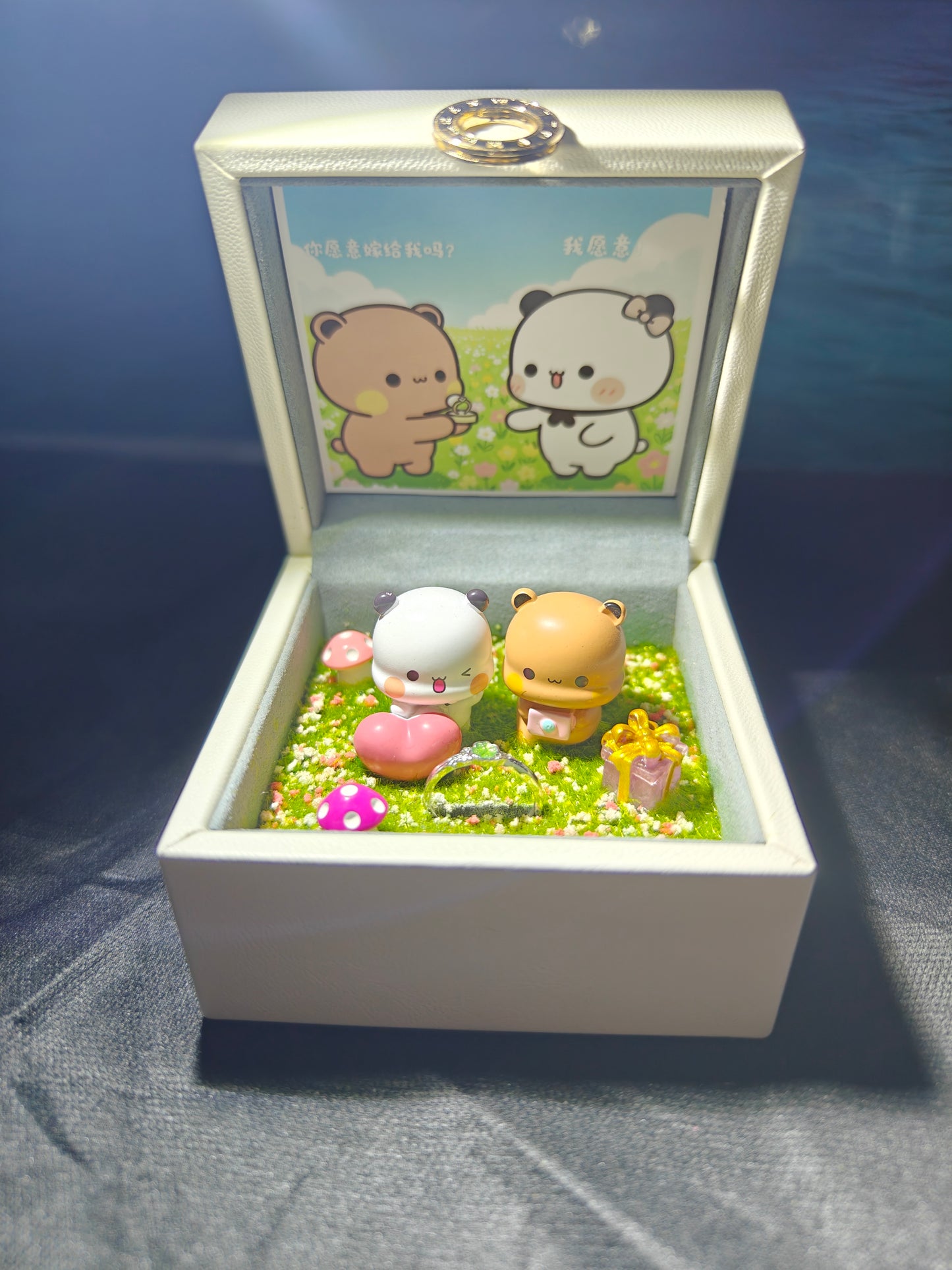 Bubu Dudu Ring Box Design | 布布一二造景求婚钻戒盒设计