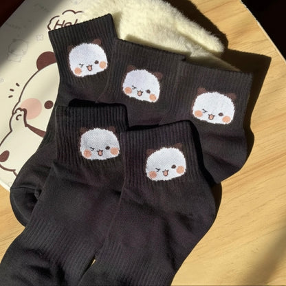 Bubu Dudu Unisex Mid-Calf Cotton Socks