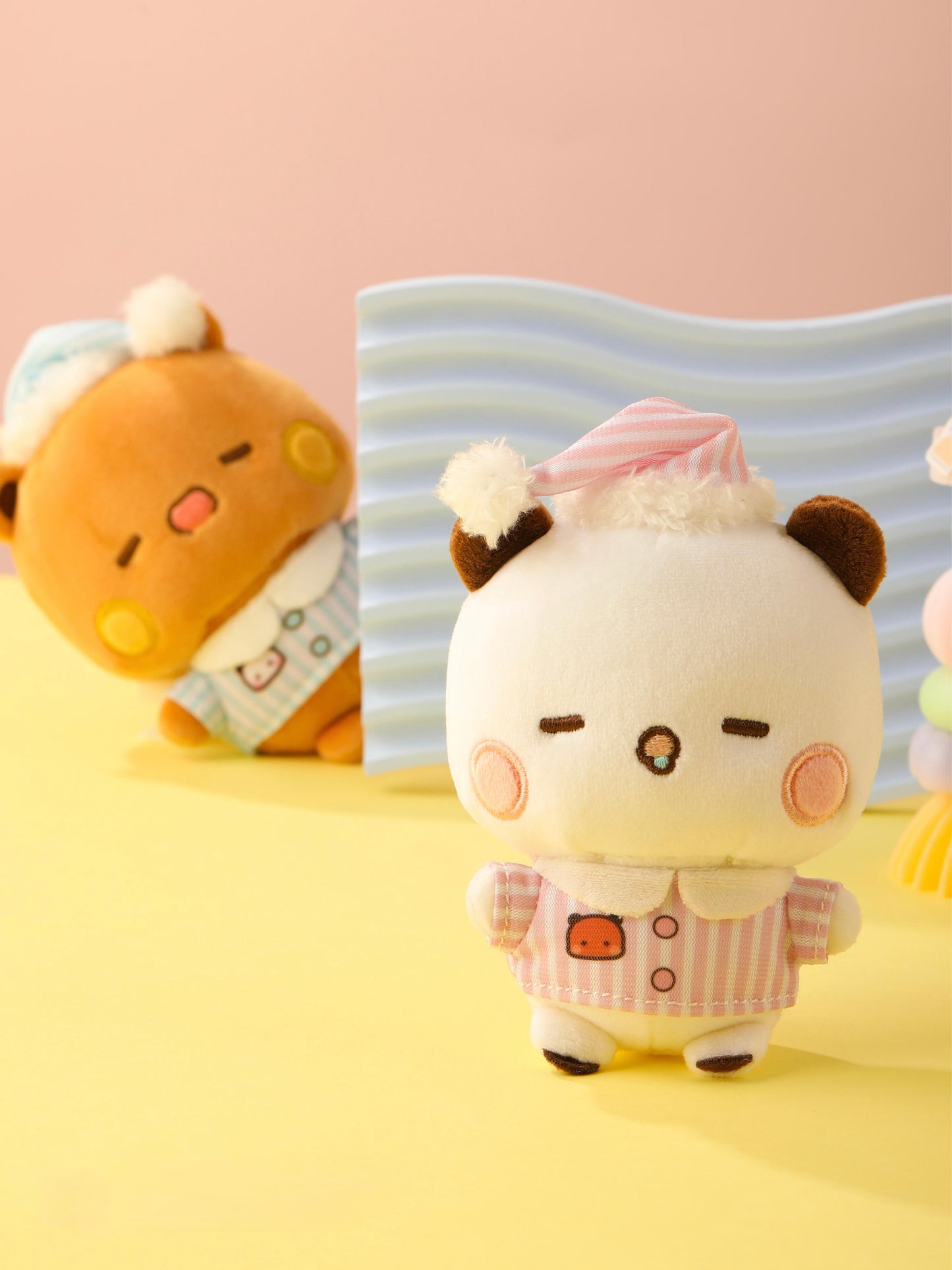 Bubu Dudu Pajamas 10cm Plush Keychain | 一二布布睡衣版10厘米毛绒挂件公仔