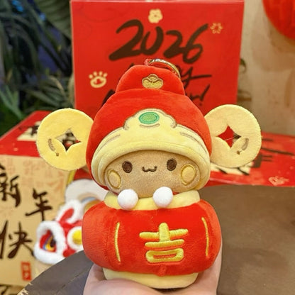 Handmade Bubu Dudu Lunar New Year 10cm Plush Keychain