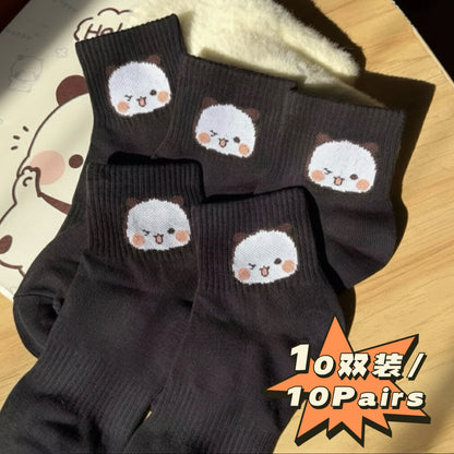 Bubu Dudu Unisex Mid-Calf Cotton Socks