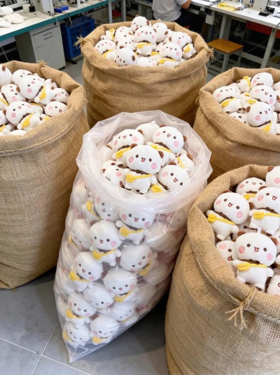 Handmade Bubu Dudu 12cm Plush Keychain | 手工版布布一二12cm公仔挂件