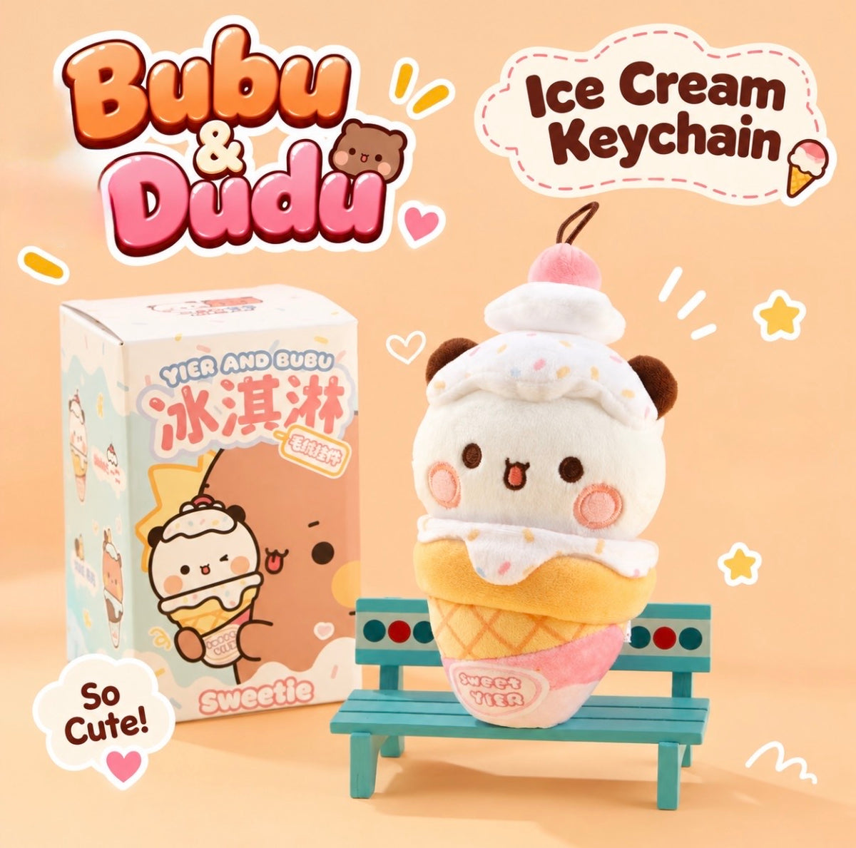 Bubu Dudu Ice Cream Keychain
