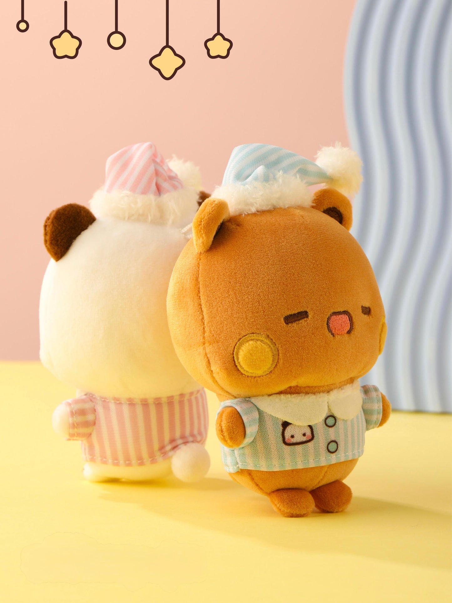 Bubu Dudu Pajamas 10cm Plush Keychain | 一二布布睡衣版10厘米毛绒挂件公仔