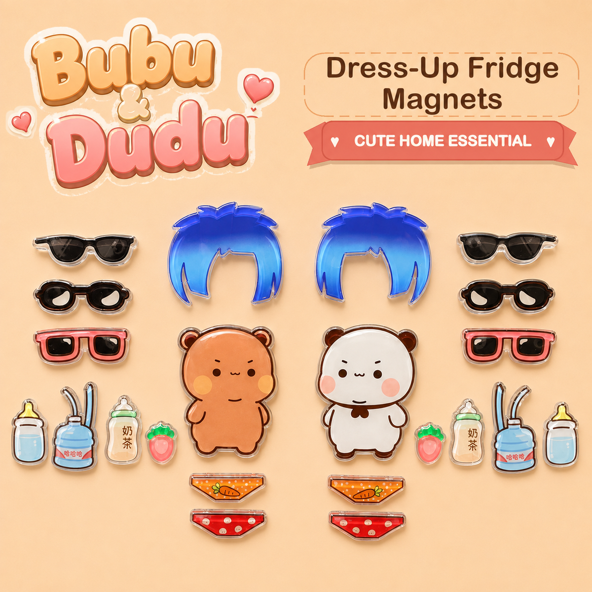Bubu Dudu Dress-Up Fridge Magnets detail image 2