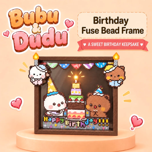 Bubu Dudu Handmade Birthday Fuse Bead Frame