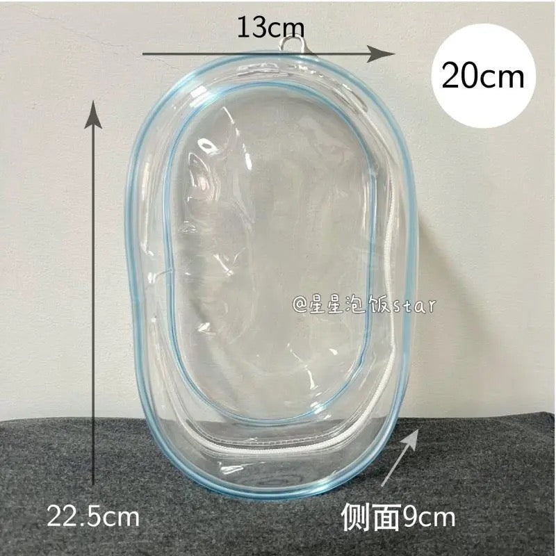 10cm15cm20cm PVC Storage Bag娃外出遛娃包pvc透明收纳防尘挂包