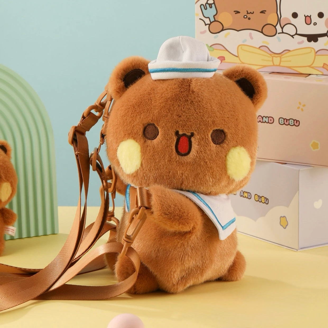 Bubu Dudu Sailor Plush Shoulder  Crossbody Bag|
一二布布毛绒单肩双肩通用水手包