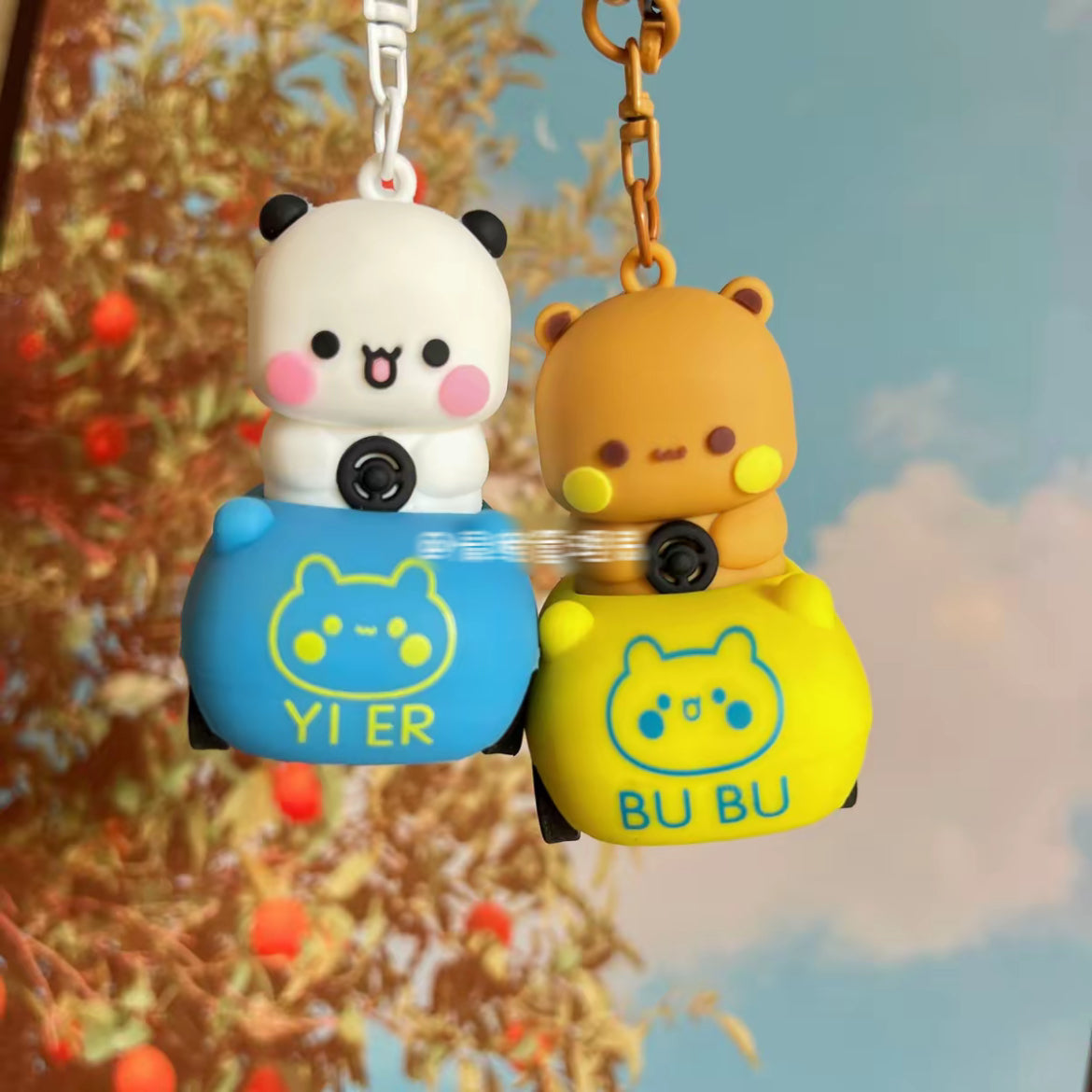 Bubu Dudu Car Keychain Movables
一二布布小车钥匙扣挂件可滑动