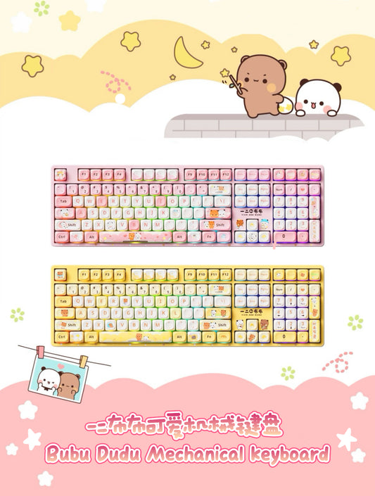 Bubu & Dudu Limited Collaboration Mechanical Keyboard | 一二布布【限定版】机械键盘三模热插拔有线2.4G办公键盘