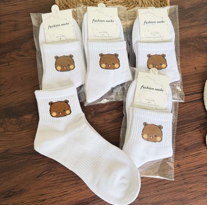 Bubu Dudu Unisex Mid-Calf Cotton Socks