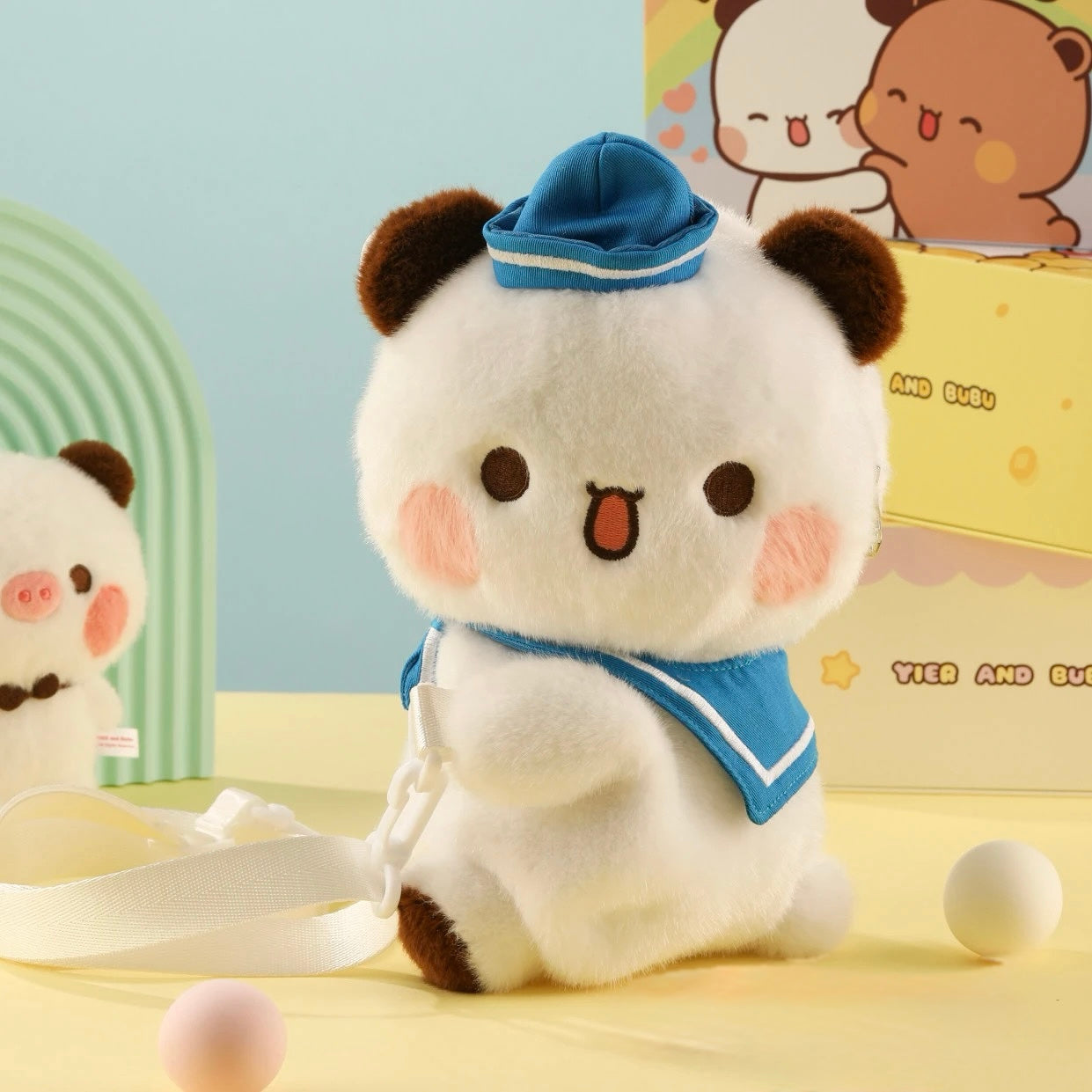 Bubu Dudu Sailor Plush Shoulder  Crossbody Bag|
一二布布毛绒单肩双肩通用水手包