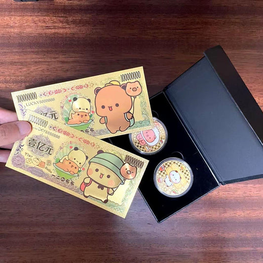 Bubu & Dudu Metal Coin Gift Set
一二布布周边金属纪念币情侣礼物