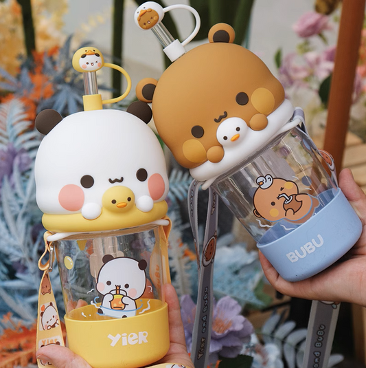 Bubu Dudu Cute Straw Water Cup
一二布布可爱大头吸管水杯