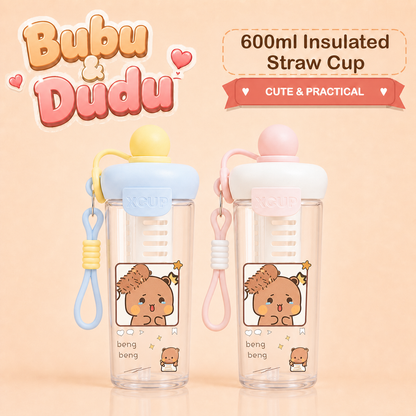 Bubu Dudu 600ml Insulated Straw Cup Design F two-color option image