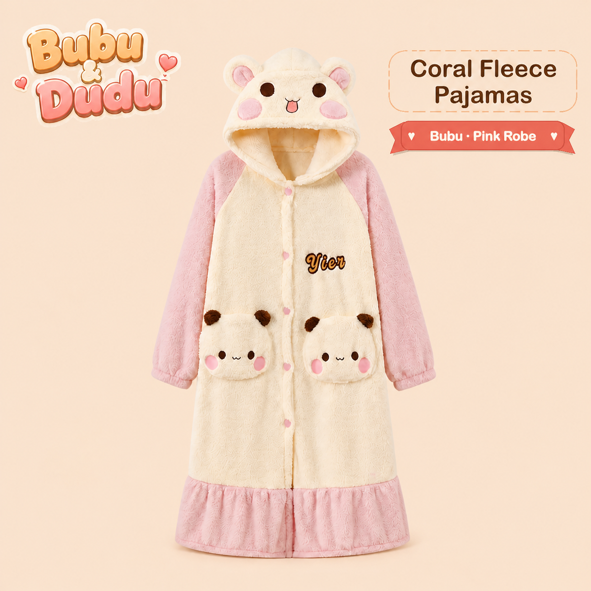 Bubu & Dudu Coral Fleece Couple Pajamas