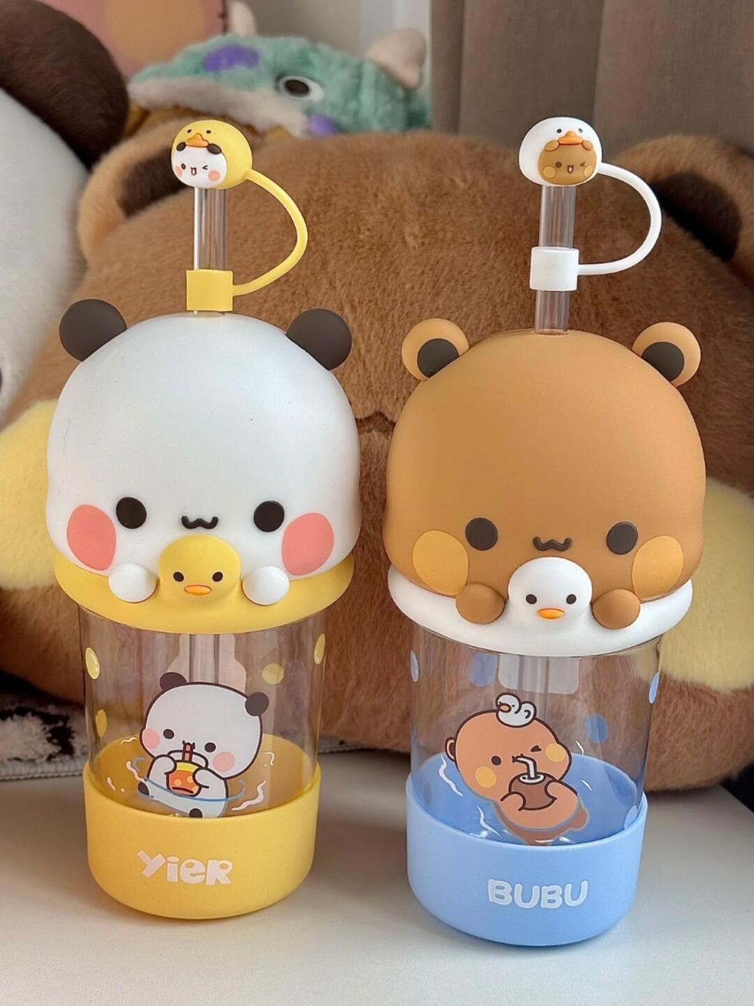 Bubu Dudu Cute Straw Water Cup
一二布布可爱大头吸管水杯