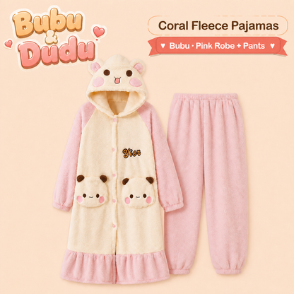 Bubu & Dudu Coral Fleece Couple Pajamas