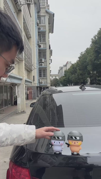 一二布布車載擺件